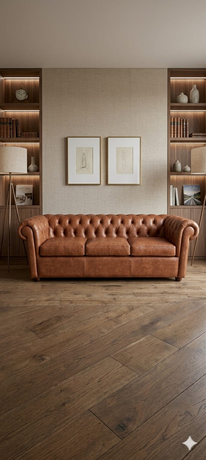 Sofa de Tres Puestos Modelo Chesterfield